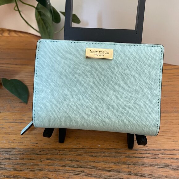 kate spade Handbags - Kate Spade New York Cara Newberry Lane Blue Small Leather Fold Wallet